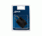 CLAVIJA SALIDA LATERAL 16A 250V NEGRA SIMON