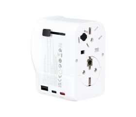 ADAPTADOR DE VIAJE UNIVERSAL 2 USB C + 1 USB A 20W SIMON