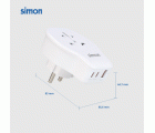 ADAPTADOR DE VIAJE UNIVERSAL PARA EUROPA USB A + 2 USB C 20W SIMON