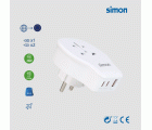 ADAPTADOR DE VIAJE UNIVERSAL PARA EUROPA USB A + 2 USB C 20W SIMON