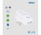 ADAPTADOR DE VIAJE UNIVERSAL PARA US USB A + 2 USB C 20W SIMON