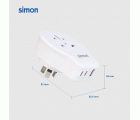 ADAPTADOR DE VIAJE UNIVERSAL PARA CHINA USB A + 2 USB C 20W SIMON