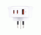 ADAPTADOR DE VIAJE UNIVERSAL PARA CHINA USB A + 2 USB C 20W SIMON