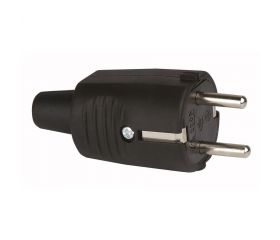 CLAVIJA DE GOMA 16A 230V NEGRA Simon Brico
