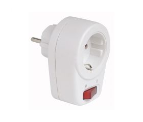 ADAPTADOR 16A 250V BLANCO CON INTERRUPTOR SIMON