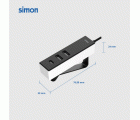 ADAPTADOR 3 USB A CON FIJACIÓN  SIMON