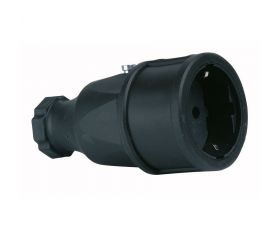 BASE MÓVIL DE GOMA 100% 16A 250V NEGRA Simon Brico