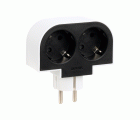 ADAPTADOR GIRATORIO 180 GRADOS PLUG III 2 TOMAS 16A 250V