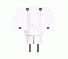 ADAPTADOR GIRATORIO 180 GRADOS PLUG III 2 TOMAS 16A 250V