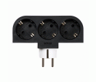 ADAPTADOR GIRATORIO 180 GRADOS PLUG III 3 TOMAS 16A 250V