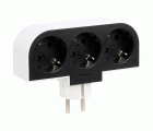 ADAPTADOR GIRATORIO 180 GRADOS PLUG III 3 TOMAS 16A 250V