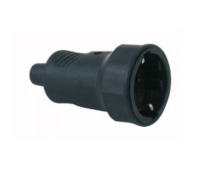 BASE MÓVIL DE GOMA 16A 230V NEGRA Simon Brico