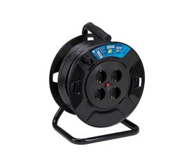 EXTENSIBLE PROFESIONAL 50M H05VV-F 3G1.5MM² 4 TOMAS 16A 250V~ NEGRO SIMON