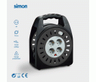 EXTENSIBLE DOMÉSTICO 10M H05VV-F 3G1.5MM² 4 TOMAS 16A 230V~ NEGRO/GRIS SIMON
