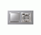 ENCHUFE SCHUKO CON USB A+C ALUMINIO SIMON 10