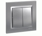 DOBLE CONMUTADOR ALUMINIO SIMON 10