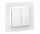 DOBLE CONMUTADOR BLANCO SIMON 10