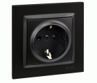 ENCHUFE SCHUKO NEGRO SIMON 10