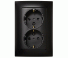 DOBLE BASE ENCHUFE CON TT NEGRO SIMON 10