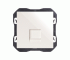 Tapa de voz y datos plana con guardapolvo con 1 conector RJ45 blanco Simon 270
