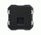 Tapa de voz y datos plana con guardapolvo con 1 conector RJ45 negro mate Simon 270