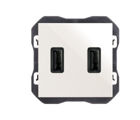 Cargador USB doble 3,1A con smartcharge tipo A blanco Simon 270