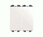 Doble conmutador pulsante 10AX 230V~ de tecla estrecha con sistema de embornamiento rápido blanco Simon 270