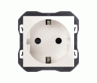 Base de enchufe schuko 16A 250 V~ con sistema de embornamiento a tornillo blanco Simon 270