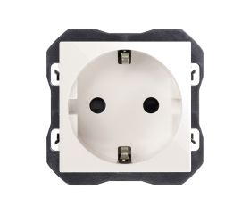 Base de enchufe schuko 16A 250 V~ con sistema de embornamiento a tornillo blanco Simon 270