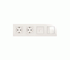 Base de enchufe schuko clean modular 16A 250 V~ con sistema de embornamiento a tornillo blanco Simon 270