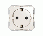Base de enchufe schuko clean modular 16A 250 V~ con sistema de embornamiento a tornillo blanco Simon 270