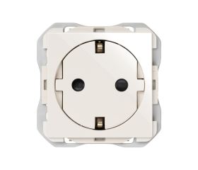 Base de enchufe schuko clean modular 16A 250 V~ con sistema de embornamiento a tornillo blanco Simon 270