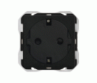 Base de enchufe schuko clean modular 16A 250 V~ con sistema de embornamiento a tornillo negro mate Simon 270