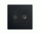 Toma de señal R-TV+Sat final negro mate Simon 270