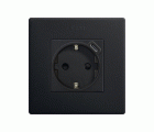 Base schuko 16 A 250V~ con cargador USB C 10,5W negro mate Simon 270