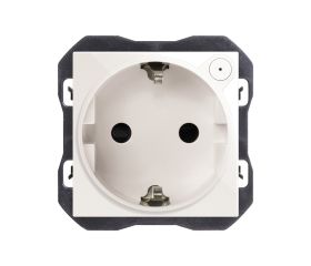Base de enchufe schuko Simon iO 16A 230 V~ con sistema de embornamiento a tornillo blanco Simon 270