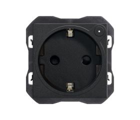 Base de enchufe schuko Simon iO 16A 230 V~ con sistema de embornamiento a tornillo negro mate Simon 270