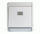 Pulsador monobloc IP55 10AX 250V~ con sistema de embornamiento rápido blanco Simon Aqua