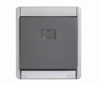 Pulsador monobloc IP55 10AX 250V~ con sistema de embornamiento rápido gris Simon Aqua