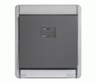 Conmutador componible IP55 10AX con luminoso incorporado y sistema de embornamiento rápido gris Simon Aqua
