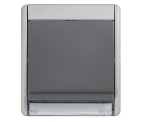 Base de enchufe schuko componible IP55 16AX con sistema de embornamiento rápido gris Simon Aqua