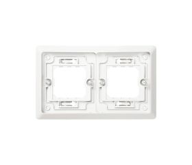 Marco para cajas de empotrar de 2 elementos horizontal blanco Simon Aqua