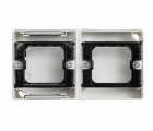 Caja de superficie estanca para 2 elementos horizontal blanca Simon Aqua