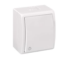 Pulsador IP54 250V 10AX con grabado luz blanco Simon Aquarius