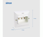 BASE ENCHUFE SCHUKO PARA COCINAS 2P+TT 25A 250V BLANCO Simon