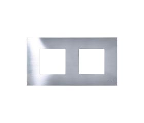 Funda intercambiable para marco 2 elementos inox Simon 27 Play