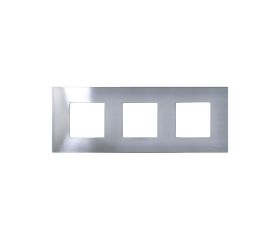 Funda intercambiable para marco 3 elementos inox Simon 27 Play