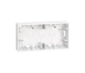 Base para caja pared de superficie para 2 elementos blanco Simon 27 Play