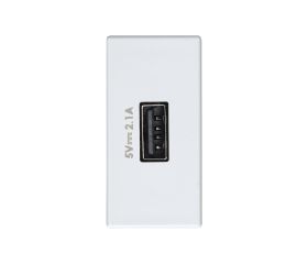 Cargador USB 5V/DC 2.1A tipo A hembra blanco Simon 27 Play