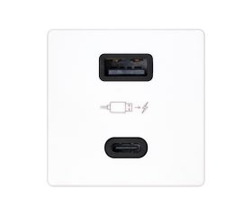 Cargador USB doble A+C 30W Power Delivery blanco Simon 27